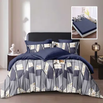 Lenjerie finet 6 piese cu husa - 160x200 si 180x200 (hf6p327) imagine