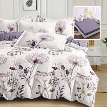 Lenjerie finet 6 piese cu husa - 160x200 si 180x200 (hf6p329) imagine