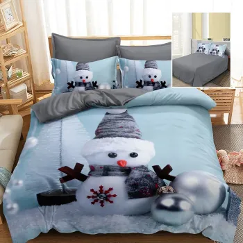 Lenjerie pat finet 3d 6 piese craciun f-xmas63 imagine