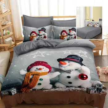 Lenjerie pat finet 3d 6 piese craciun f-xmas64 imagine