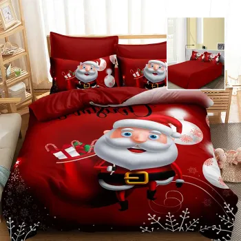 Lenjerie pat finet 3d 6 piese craciun f-xmas68 imagine