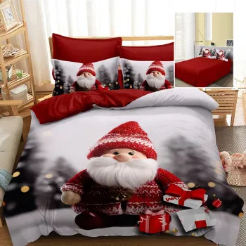 Lenjerie pat finet 3d 6 piese craciun f-xmas70 imagine