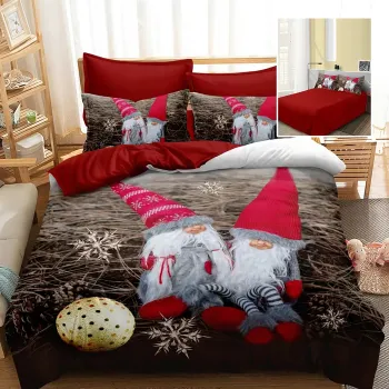 Lenjerie pat finet 3d 6 piese craciun f-xmas79 imagine