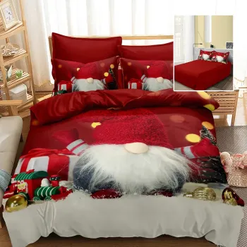 Lenjerie pat finet 3d 6 piese craciun f-xmas85 imagine