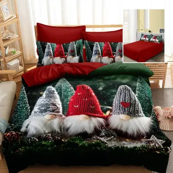 Lenjerie pat finet 3d 6 piese craciun f-xmas88 imagine