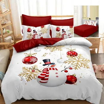 Lenjerie pat finet 3d 6 piese craciun f-xmas89 imagine