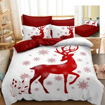 Lenjerie pat finet 3d 6 piese craciun f-xmas90 imagine