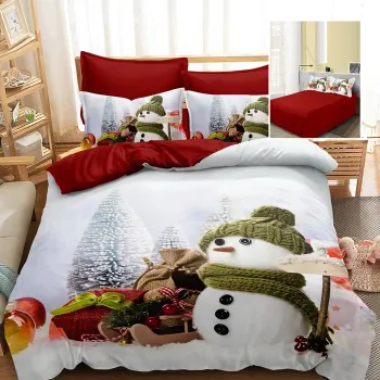 Lenjerie pat finet 3d 6 piese craciun f-xmas93 imagine