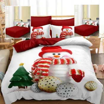 Lenjerie pat finet 3d 6 piese craciun f-xmas94 imagine