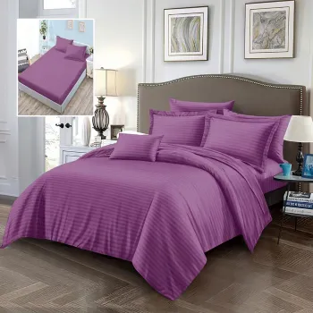 Lenjerii de pat damasc-policoton 6 piese cu husa (6dph11) imagine