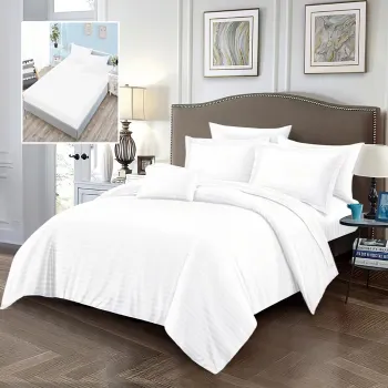 Lenjerii de pat damasc-policoton 6 piese cu husa (6dph13) imagine