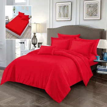 Lenjerii de pat damasc-policoton 6 piese cu husa (6dph14) imagine