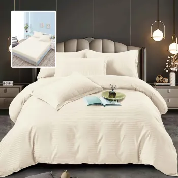 Lenjerii de pat damasc-policoton 6 piese cu husa (6dph16) imagine