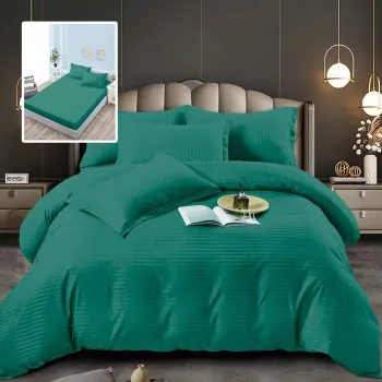 Lenjerii de pat damasc-policoton 6 piese cu husa (6dph17) imagine