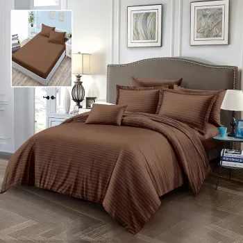 Lenjerii de pat damasc-policoton 6 piese cu husa (6dph2) imagine