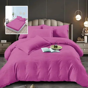 Lenjerii de pat damasc-policoton 6 piese cu husa (6dph28) imagine