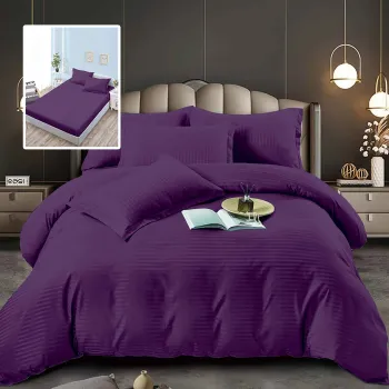 Lenjerii de pat damasc-policoton 6 piese cu husa (6dph33) imagine