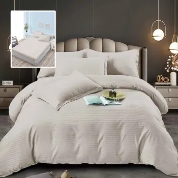 Lenjerii de pat damasc-policoton 6 piese cu husa (6dph34) imagine