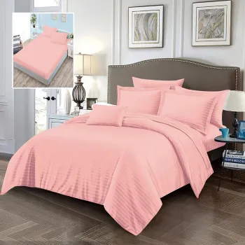 Lenjerii de pat damasc-policoton 6 piese cu husa (6dph8) imagine