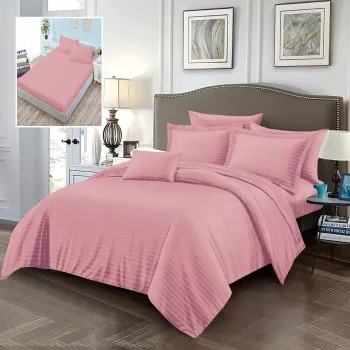 Lenjerii de pat damasc-policoton 6 piese cu husa (6dph9) imagine