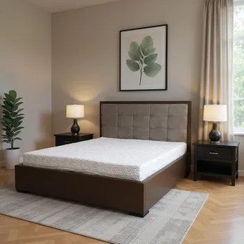 Pat tapitat, Heinz, somiera si lada depozitare, 180x200 imagine