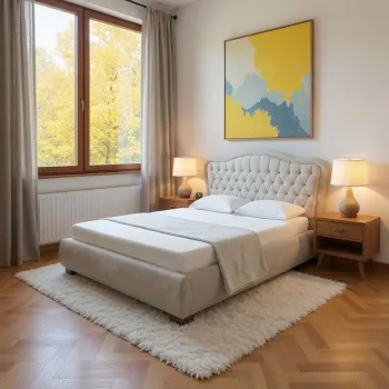 Pat tapitat, Moritz, cu somiera si lada depozitare, 180x200 imagine