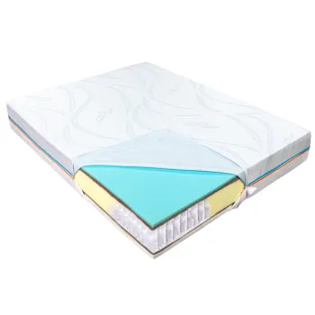 Saltea de pat cu Arcuri Pocket 120x200- Bio Cocos, Latex, Thermo Dream imagine