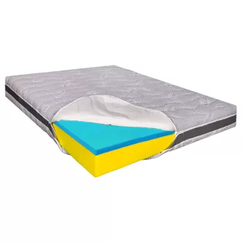 Saltea de pat Ortopedica 90x200 - Husa Ioni de Argint, 23 cm, Reversibila, Hotel Range imagine