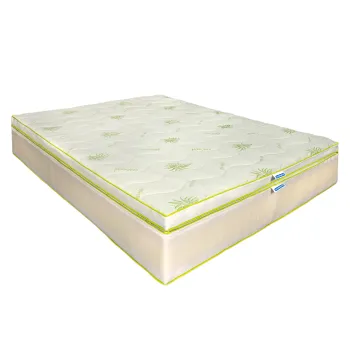 Saltea de pat Ortopedica cu Arcuri Pocket, 120x190 - Aloe Vera Adaptive 4 in 1, Topper detasabil 7 cm Memory, 35 cm, Hotel Range imagine