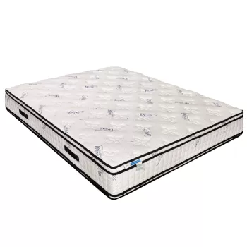 Saltea de pat Ortopedica cu Arcuri Pocket, 90x200 - Spuma cu memorie, Bio Latex, Ioni de Argint, Bio Bumbac, 32 cm, Hotel Range imagine