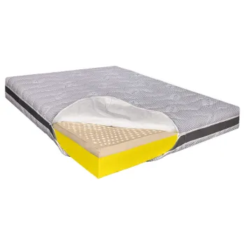 Saltea de pat Ortopedica, din Latex, 100x200 - Husa Ioni de Argint, 23 cm, Reversibila, Hotel Range imagine