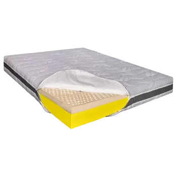 Saltea de pat Ortopedica, din Latex, 90x200 - Husa Ioni de Argint, 23 cm, Reversibila, Hotel Range imagine