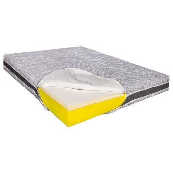 Saltea de pat Ortopedica, din Spuma cu Memorie, 140x200 - Memory 15+5+3, Husa Ioni de Argint, Hotel Range imagine