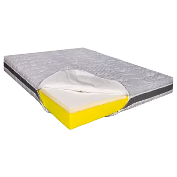 Saltea de pat Ortopedica, din Spuma cu Memorie, 90x200 - Memory 15+5+3, Husa Ioni de Argint, Hotel Range imagine