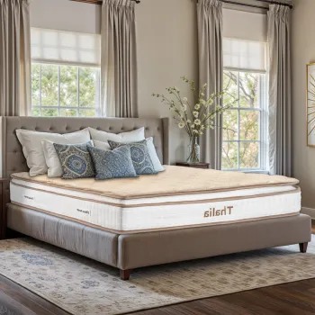 Saltea Ortopedica cu Arcuri Pocket, 160x200 - Thalia, 32 cm, Dual Layer Pocket Spring, Husa de In, Hotel Range imagine