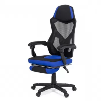 Scaun gaming cu suport de picioare OFF 304 albastru imagine