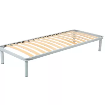 Somiera de pat cu picioare, metal si lemn stratificat, 90x200 imagine