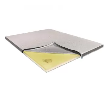 Topper Saltea Memory 4+2 Argentum, 90 x 200 cm imagine