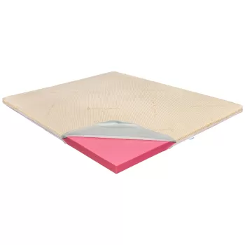 Topper Saltea Super Ortopedic Air 7 cm, Bio Bumbac Cooler, 130x200 cm imagine