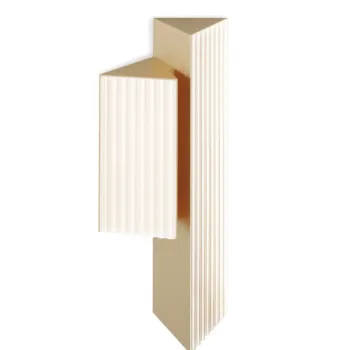 Aplica Contardi Stick Double  design Studiopepe  LED 13.5W  27W  orientare dreapta  IP44  auriu satinat - nichel imagine