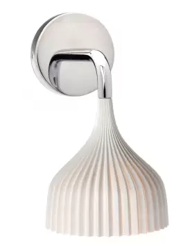 Aplica de perete Kartell E design Ferruccio Laviani max 28W E14 d 13.5cm alb mat imagine