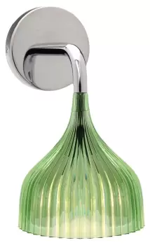 Aplica de perete Kartell E design Ferruccio Laviani max 28W E14 d 13.5cm verde transparent imagine