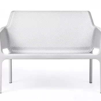 Banca exterior Nardi Net 116x70cm h 86cm alb imagine