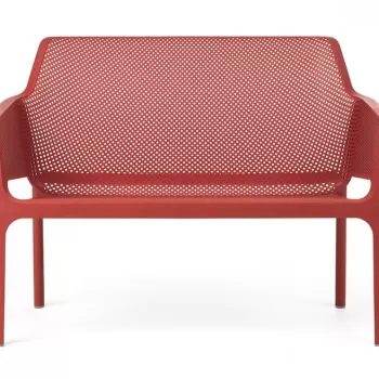 Banca exterior Nardi Net 116x70cm h 86cm rosu coral imagine