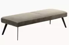 Bancheta Gamma Pepper Night P007-D Bellagio 04 si piele Burt F614 picioare Dark Chrome HandMade in Italy imagine