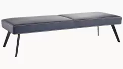 Bancheta Gamma Tulip Night P008-D piele Zero Impact F303 picioare Dark Chrome HandMade in Italy imagine