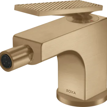 Baterie bideu Axor Citterio cu levier rhombic ventil pop-up brushed bronze imagine
