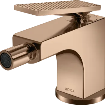 Baterie bideu Axor Citterio cu levier rhombic ventil pop-up red-gold imagine