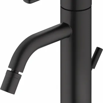Baterie bideu Duravit Balcoon  ventil pop-up  negru mat imagine