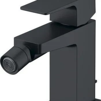 Baterie bideu Duravit Manhattan ventil pop-up negru mat imagine